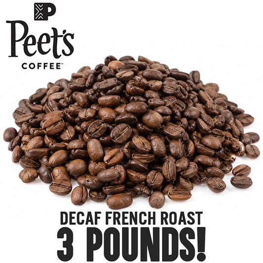 3 Pounds - Peet's Coffee Whole Bean Decaf French Roast Coffee Peet's Coffee