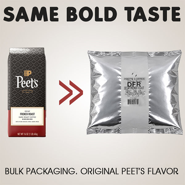 3 Pounds - Peet's Coffee Whole Bean Decaf French Roast Coffee Peet's Coffee