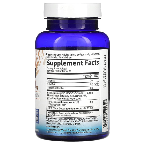 Garden of Life Dr. Formulated DHA 1,000mg Fish Oil Lemon 30 Softgels