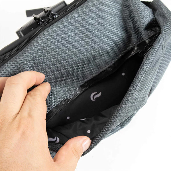 Skunk Drifter Small Crossbody Bag 100% Smell & Weather Proof Carbon Lining - Metal Gray