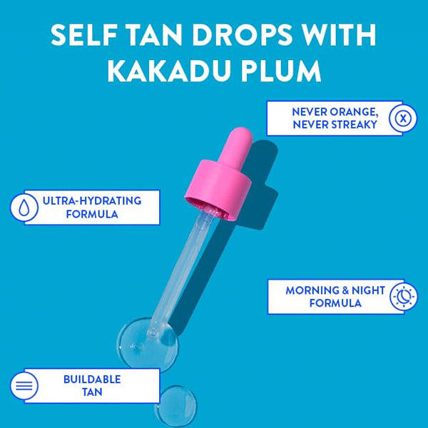 2 Pack - Australian Glow Self Tan Drops Face & Body Dark 1.35oz