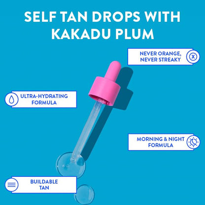 2 Pack - Australian Glow Self Tan Drops Face & Body Dark 1.35oz