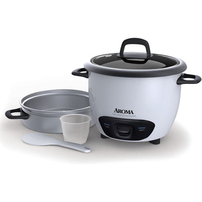 Aroma 14-Cup (Cooked) / 3Qt. Rice & Grain Cooker, White ARC-747-1NG Aroma