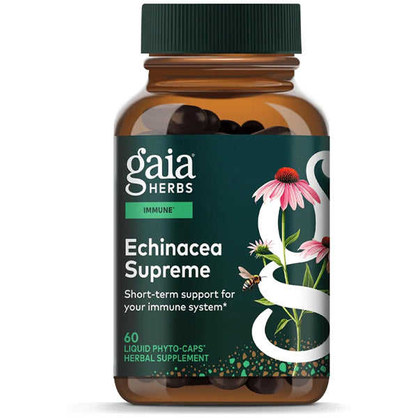 Gaia Herbs Echinacea Supreme Immune Support 60 Vegan Capsules Gaia Herbs