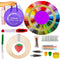 Embroidery Cross Stitch Kit with 5 Pc Embroidery Bamboo Hoops 100 Color Threads 3 Pc Aida Cloth + More