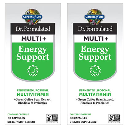 2 Pack - Garden of Life Dr. Formulated Multi+ Energy Support 30 Capsules