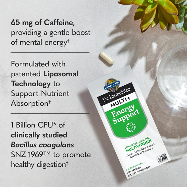 2 Pack - Garden of Life Dr. Formulated Multi+ Energy Support 30 Capsules