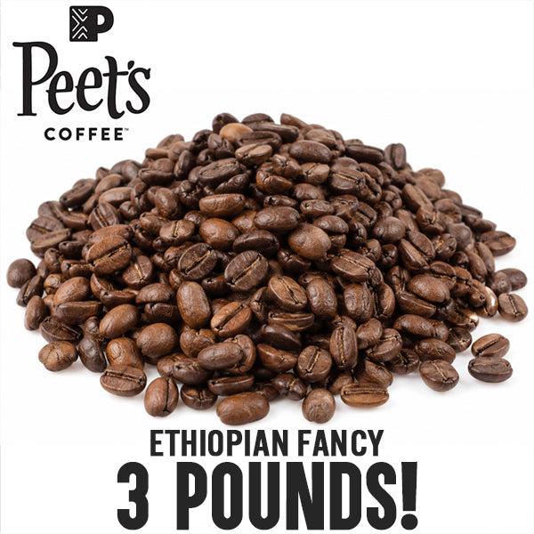 3 Pounds - Peet's Coffee Whole Bean Dark Roast Ethiopian Fancy Peet's Coffee