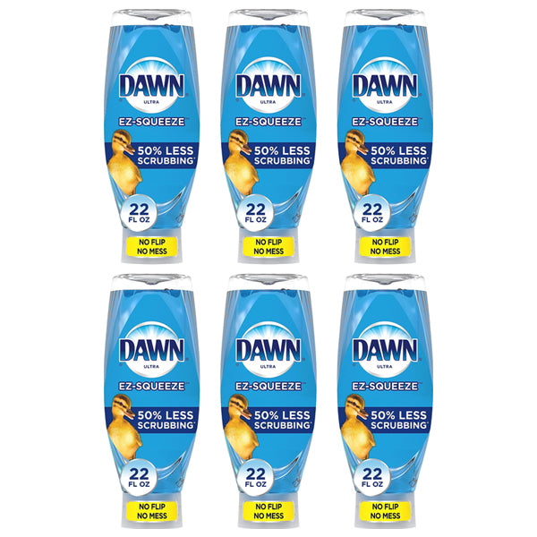 6 Pack - Dawn EZ-Squeeze Ultra Dish Soap Dishwashing Liquid, Original, 22 fl oz