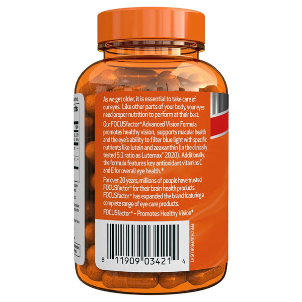 Focus Factor Advanced Vision Supplement for Eye Health Formula 60 Count