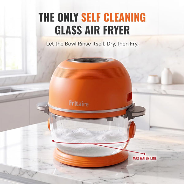 Fritaire Glass Air Fryer Non Toxic, 9-in-1 Pro, Rotisserie, Self Cleaning Fritaire