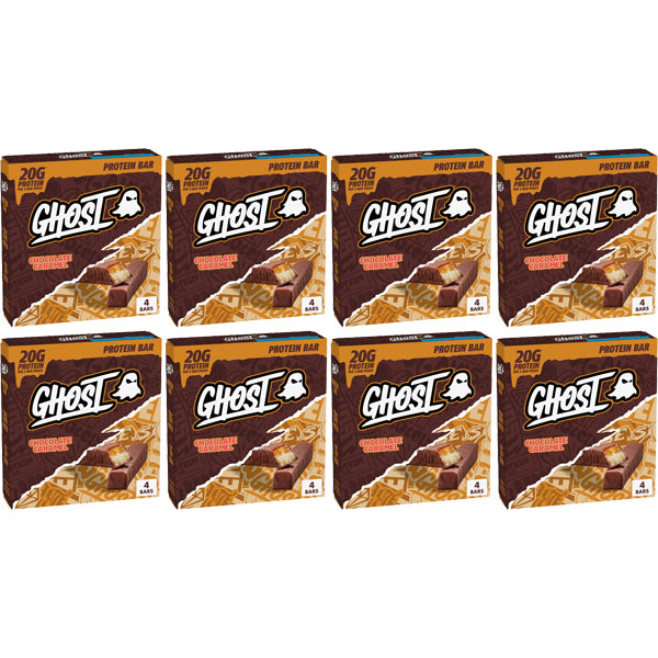 8 Pack - GHOST Chocolate Caramel Protein Bar 20g Protein 4 Count Each GHOST