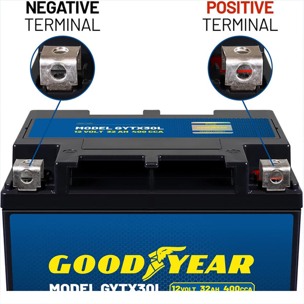 Goodyear GYTX30L 12V 32AH 400CCA Rechargeable High-Performance SLA AGM Battery Good Year