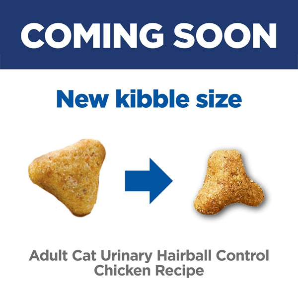 Hill's Science Diet Adult Urinary & Hairball Control Chicken Dry Cat Food 15.5lbs