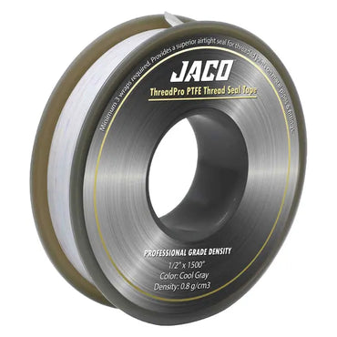 4 Pack - JACO Threadpro High-Density Thread Seal Tape 1/2" X 125 Ft (Mega Roll) Jaco