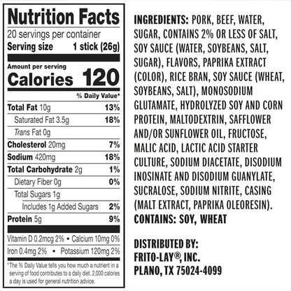 20 Pack - Frito Lay Jack Link's Doritos Spicy Sweet Chili Meat Sticks