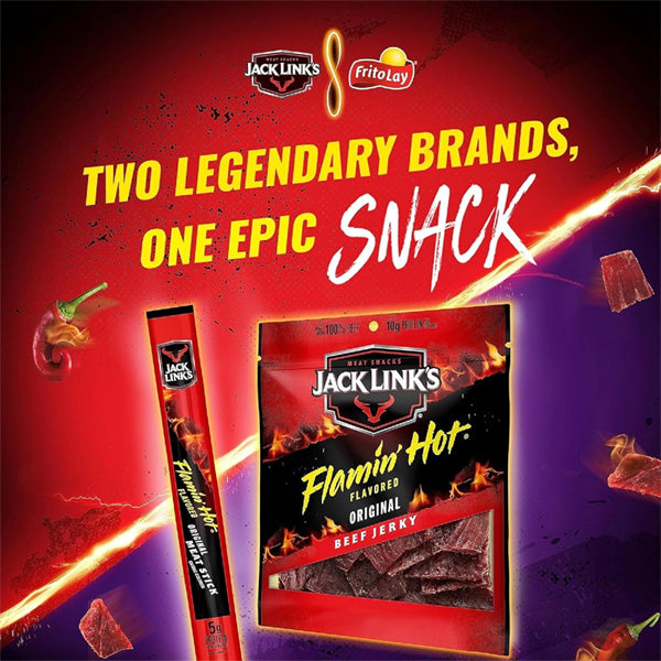 20 Pack - Frito Lay Jack Link's Meat Stick Flamin' Hot Jerky Stick