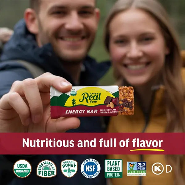 Kate’s Real Food Organic Granola Bars Dark Chocolate Cherry & Almond 12 Count Kate's Real Food