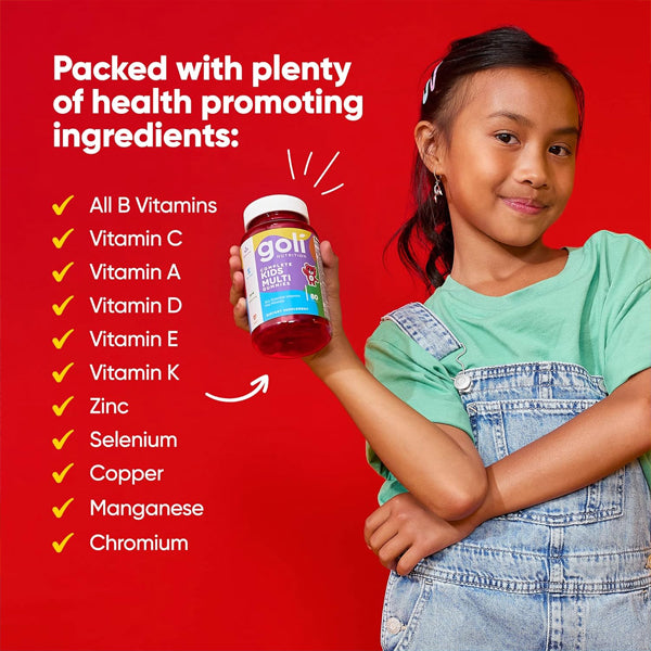 Goli Kids Multi Vitamin Gluten-Free Vegan and Non-GMO Gummy - 80 Count