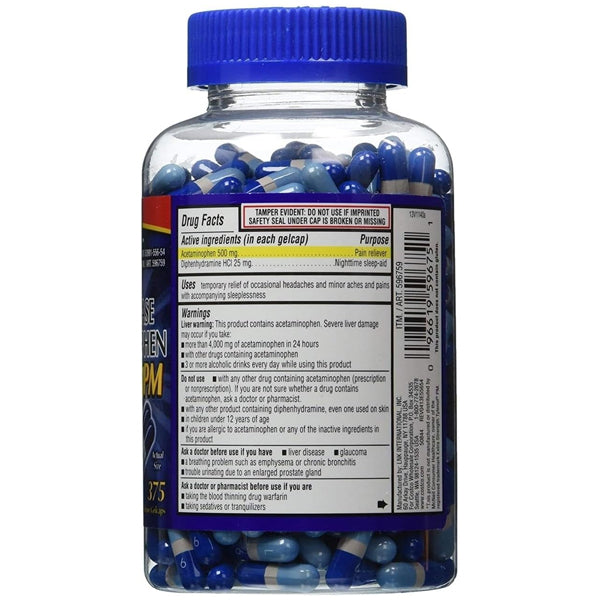 Kirkland Signature Extra Strength Rapid Release Acetaminophen Pm 500Mg 375 Count