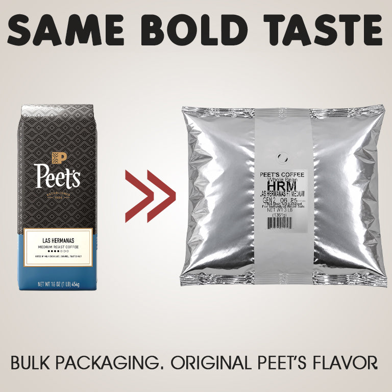 3 Pounds - Peet's Coffee Whole Bean Las Hermanas Medium Roast Coffee Peet's Coffee