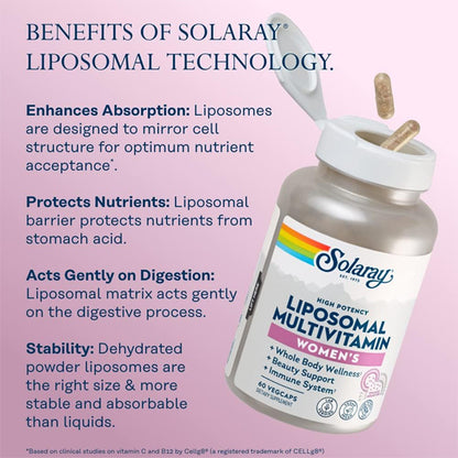 Solaray High Potency Liposomal Multivitamin for Women 60 VegCaps