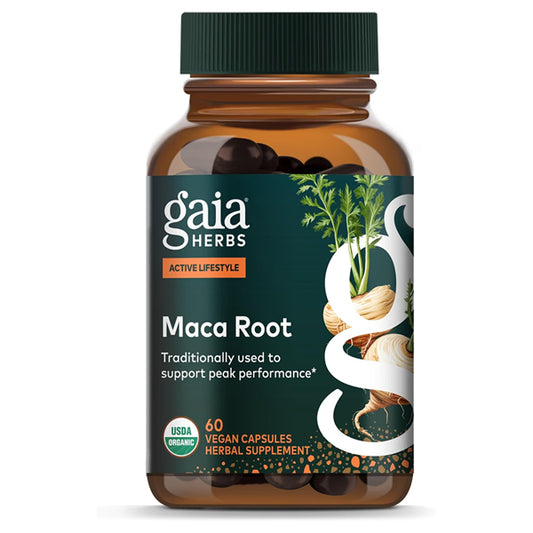 Gaia Herbs Maca Root Caffeine-Free Energy Supplement 60 Vegan Capsules Gaia Herbs