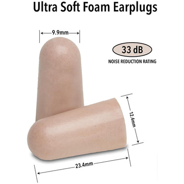 Mack's Ultra Soft Foam Earplugs 100 Pair Bag 33dB Highest NRR Comfortable Ear Plugs Mack's