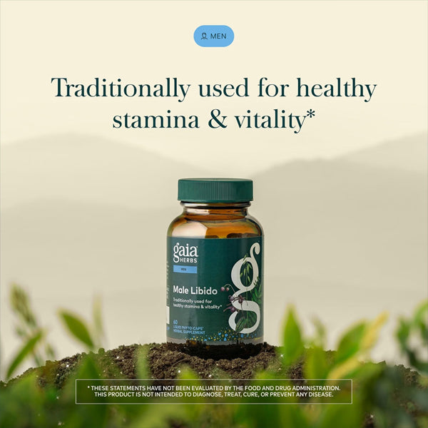 Gaia Herbs Male Libido Herbal Supplement 60 Vegan Capsules Gaia Herbs