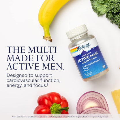 Solaray Once Daily Active Man Multivitamin Supplement 90 VegCaps