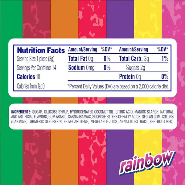 Mentos Chewy Mint Candy Roll Rainbow Mint Candies 14 Pieces Per Roll 15 Count Mentos