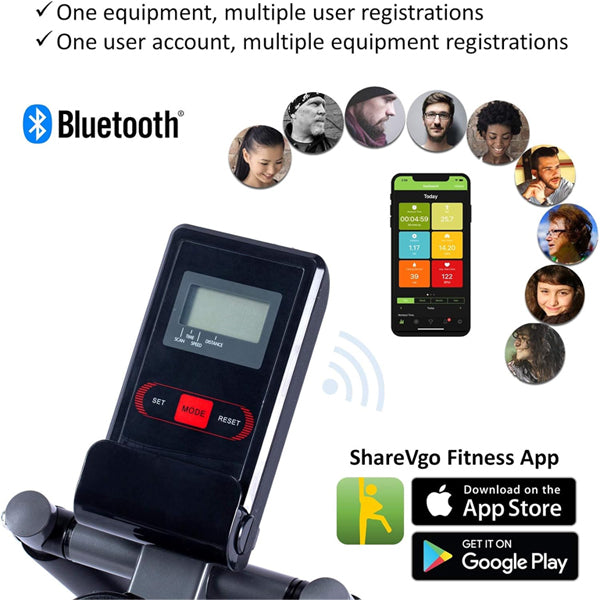ShareVgo Smart Portable Mini Folding Exercise Bike Bluetooth Trainer SPB1000