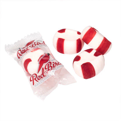 2 Pounds - Red Bird Soft Peppermint Candy Puffs Individually Wrapped Peppermint Mints Red Bird