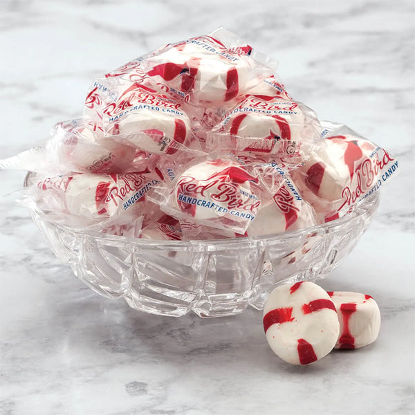 2 Pounds - Red Bird Soft Peppermint Candy Puffs Individually Wrapped Peppermint Mints Red Bird