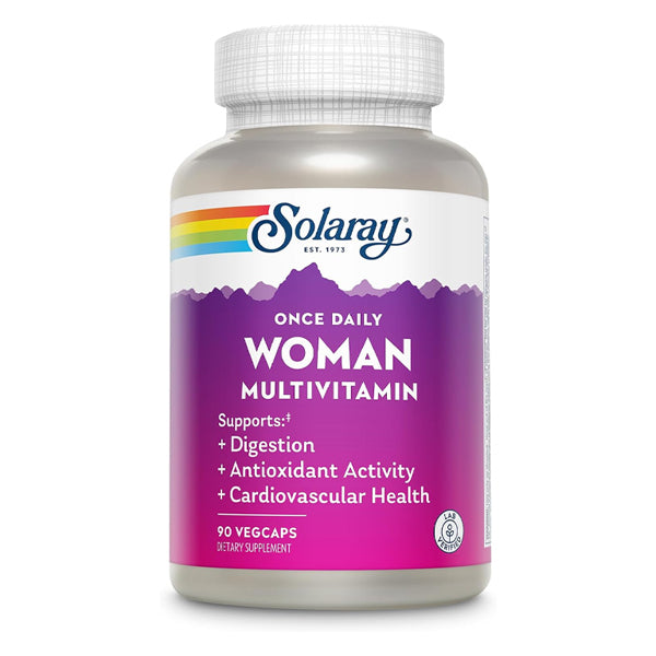 Solaray Once Daily Woman Multivitamin with Iron 90 VegCaps