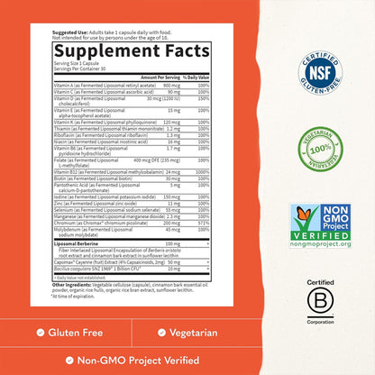 Garden of Life Dr. Formulated Fermented Liposomal Multi+ Metabolism Support 30ct Garden of Life