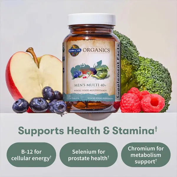 Garden of Life Organics Men's 40+ Multivitamin with Prostate Support 120 Count Garden of Life