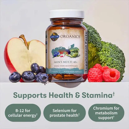 Garden of Life Organics Men's 40+ Multivitamin with Prostate Support 120 Count Garden of Life
