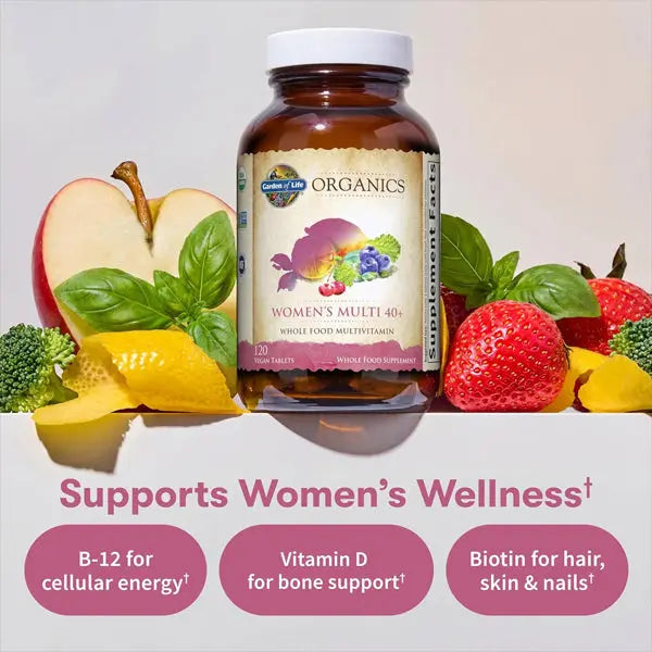 Garden of Life Organics Multivitamin for Women 40 Plus 120 Tablets Garden of Life