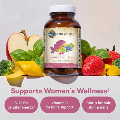 Garden of Life Organics Multivitamin for Women 40 Plus 120 Tablets Garden of Life