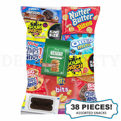 Nabisco Bulk Snack Pack Oreo Chips Ahoy Ritz Nutter Butter Sour Patch Kids 38 Pc