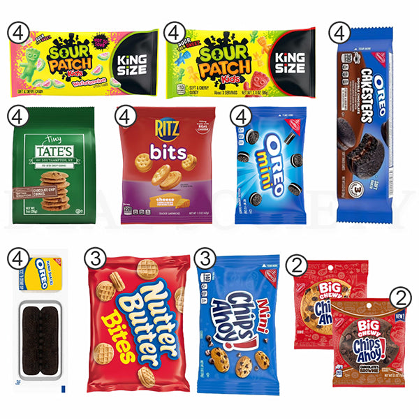 Nabisco Bulk Snack Pack Oreo Chips Ahoy Ritz Nutter Butter Sour Patch Kids 38 Pc