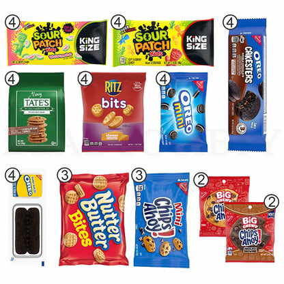 Nabisco Bulk Snack Pack Oreo Chips Ahoy Ritz Nutter Butter Sour Patch Kids 38 Pc