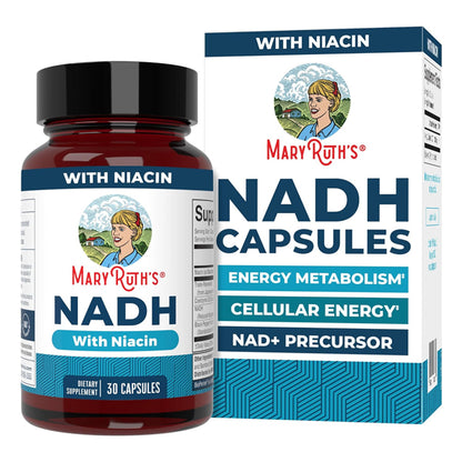 Mary Ruth's NADH Capsules NAD+ Precursor for Cellular Energy 30 Count