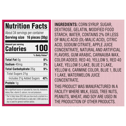 12 Pack - Nerds Gummy Clusters Candy Rainbow 3oz Pouches