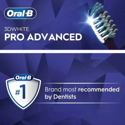 8 Pack Oral-B CrossAction 3D White Advanced Toothbrush Medium Bristle