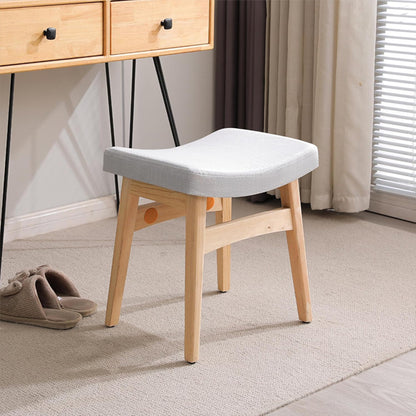 Costaskf Vanity Stool, Saddle Cushion Foot Stool, Modern Vanity Bench Ottoman