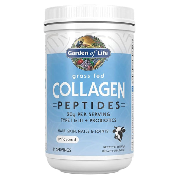 2 Pack - Garden of Life Grass Fed Unflavored Collagen Peptides Powder 14 Servings