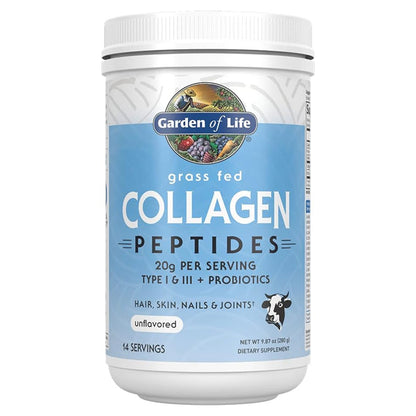 2 Pack - Garden of Life Grass Fed Unflavored Collagen Peptides Powder 14 Servings