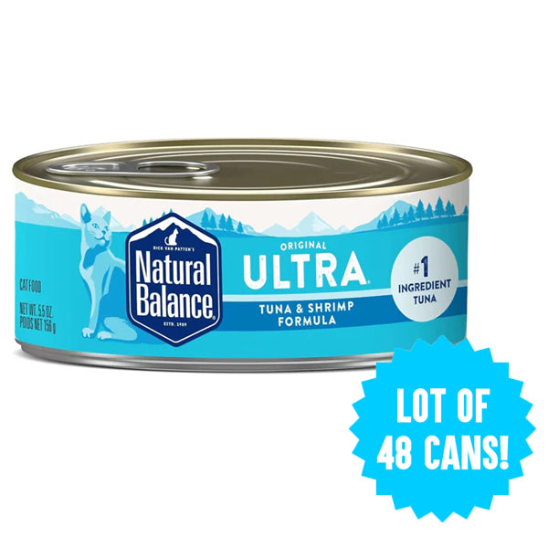 48 Count - Natural Balance Tuna And Shrimp Canned Cat Food 5.5oz